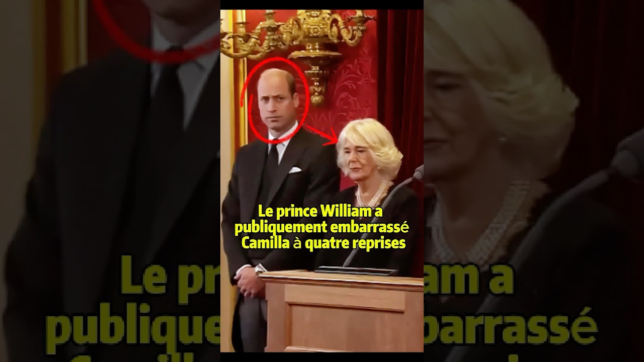 Le prince William a publiquement embarrassé Camilla à 4 reprises, et la dernière fois a été