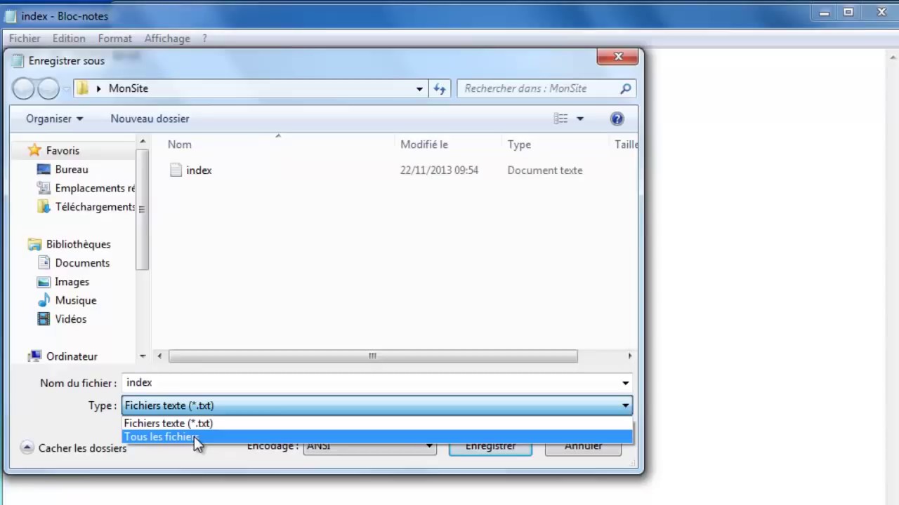 Créer une page HTML avec le bloc-notes en 1 minute [vidéo 1/60]