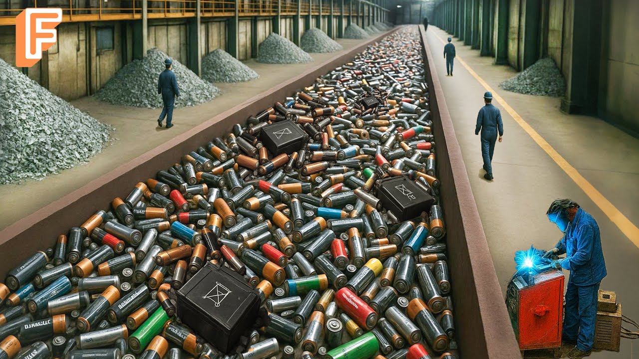 How Millions Of Batteries Are Recycled Every Day - Inside Battery Recycling Mega Factory