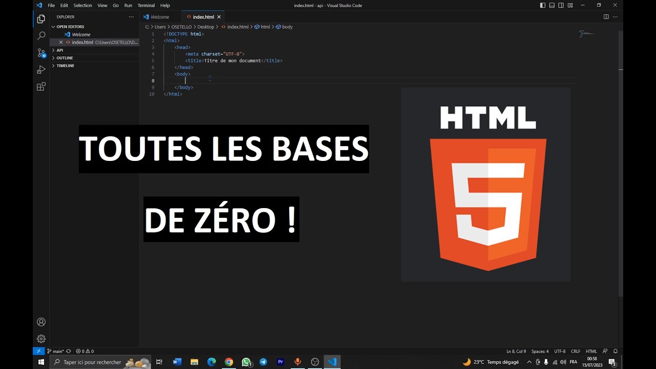 #1 Les bases du HTML5 et les fondamentaux de zéro [ CODAGE HTML POUR LES NULS ]