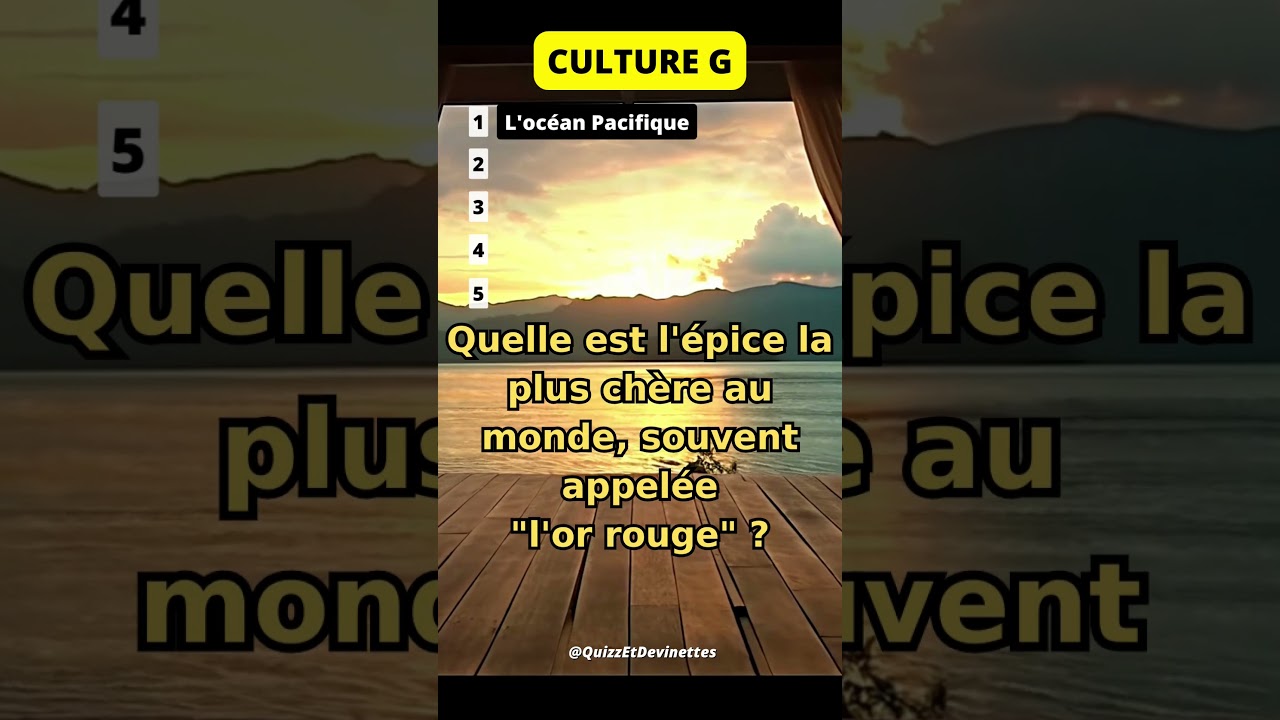 QUIZ CULTURE GENERALE 5 Questions - Testez votre Culture Générale