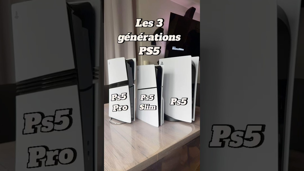Les 3 Générations Ps5 (Ps5, Ps5 Slim, Ps5 Pro) #playstation #ps5 #ps5slim #ps5pro #console #jeux