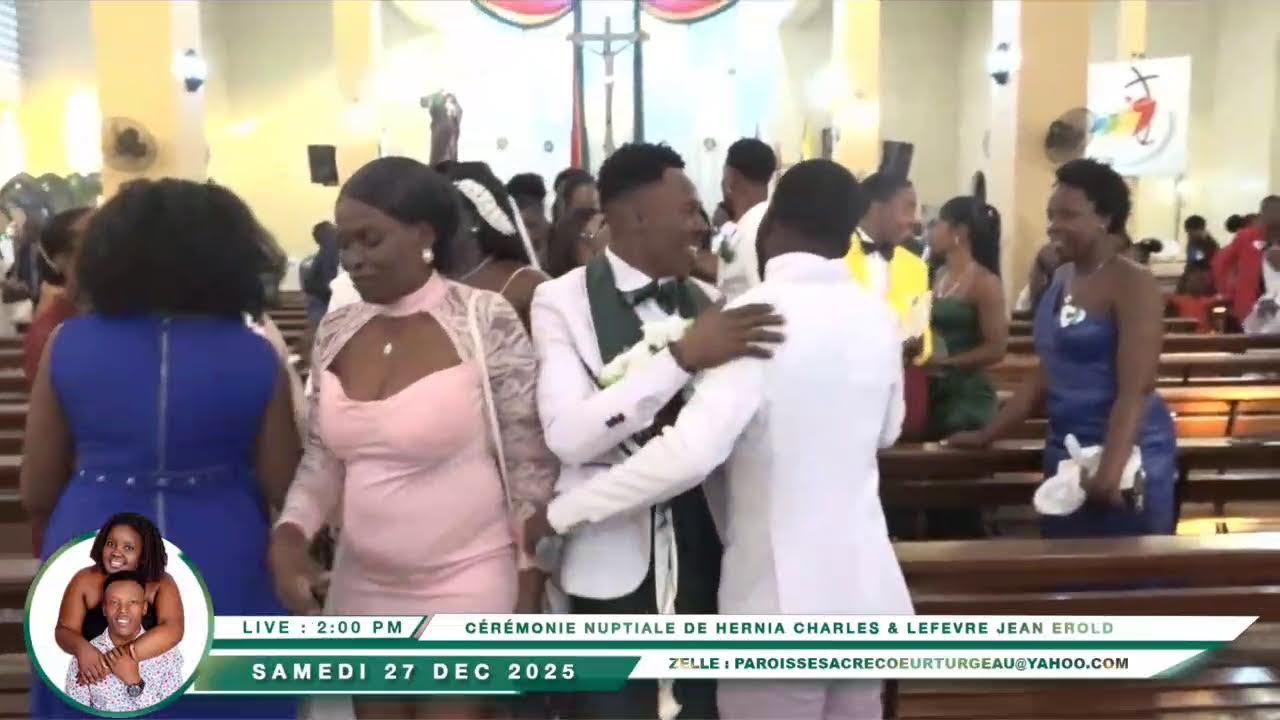 Cérémonie Nuptiale de Hernia Charles & Lefèvre Jean Erold, Saint Pierre PV, 2hpm