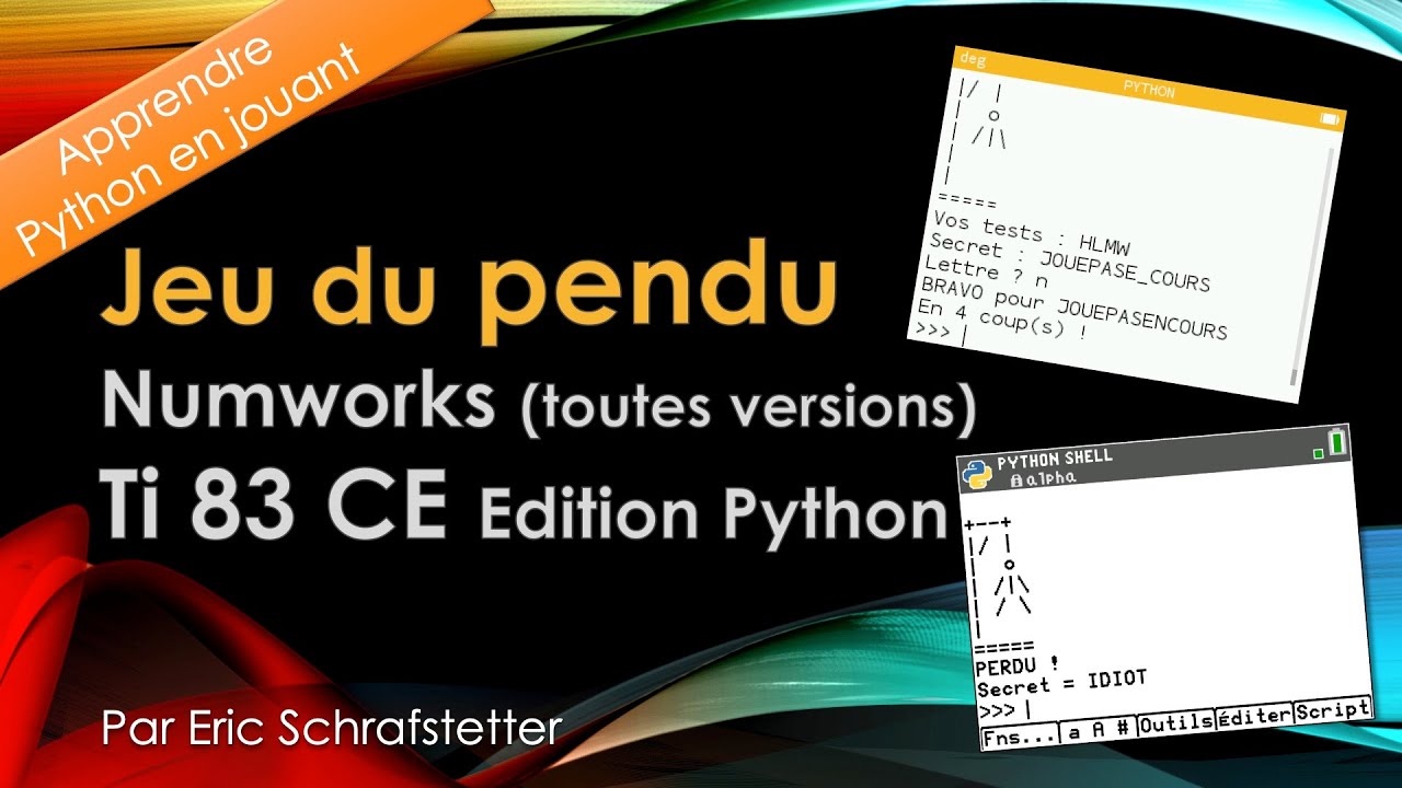 Jeu du Pendu sur Numworks et Ti 83 Edition Python
