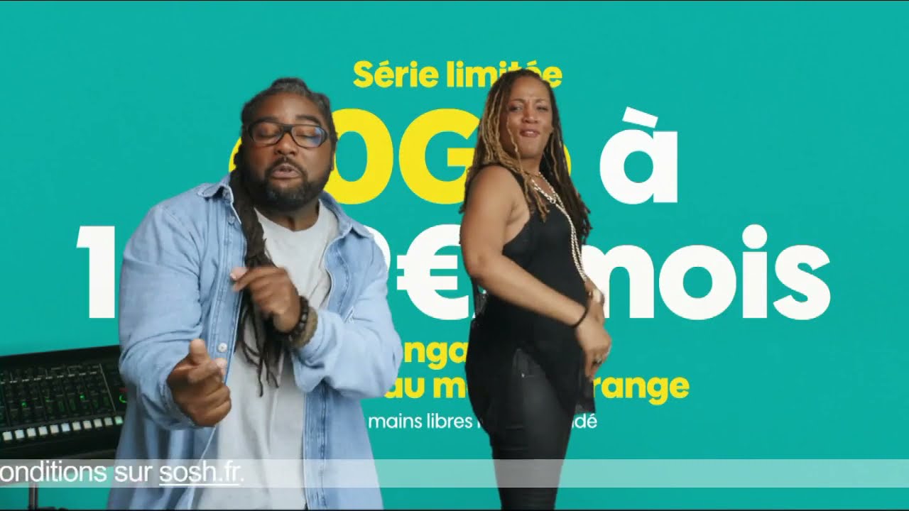 Sosh forfait mobile série limitée 60 Go "en chanson… et vous et vous…" Pub 20s