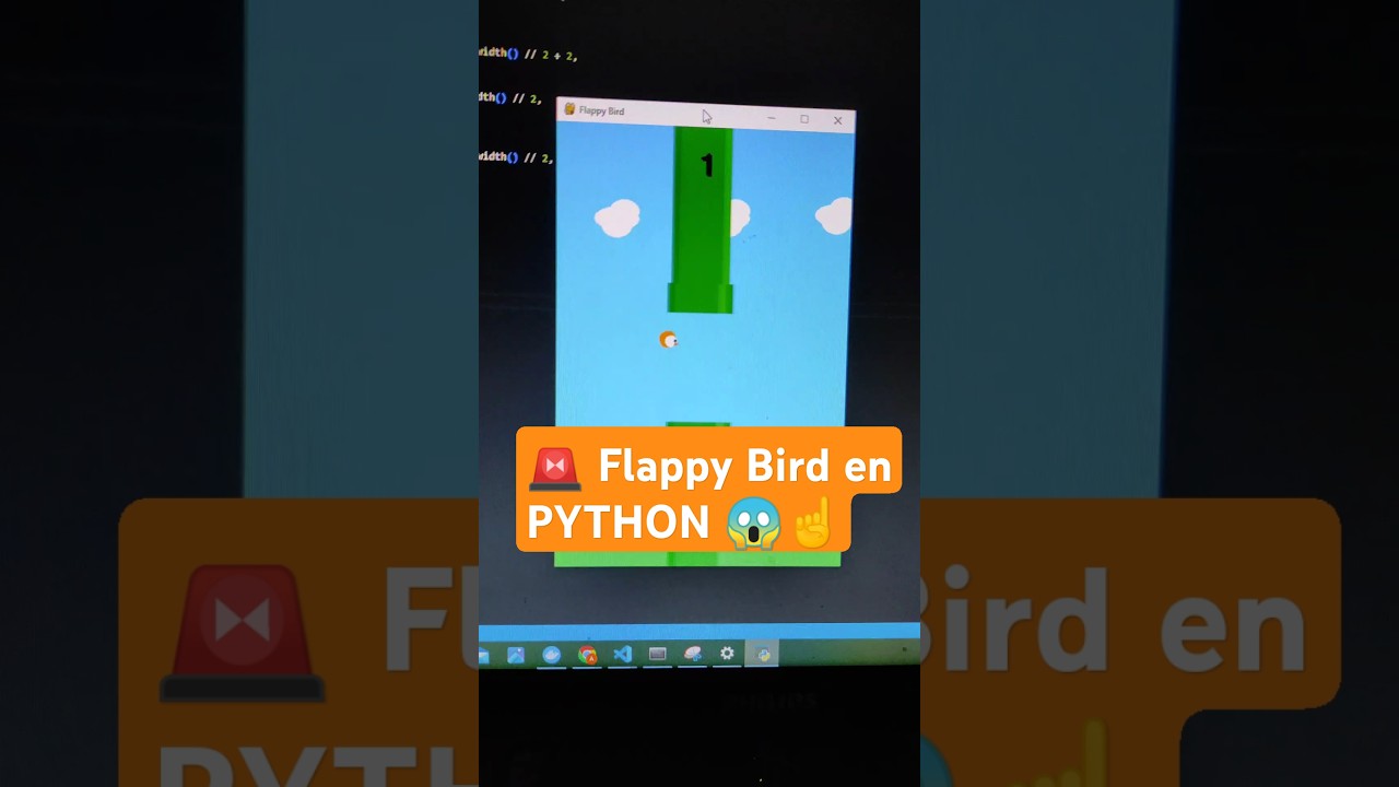 🚨Codé le jeux Flappy Bird en PYTHON, le résultat est FOU ! #python #programmation #jeuxvidéo  😱☝️