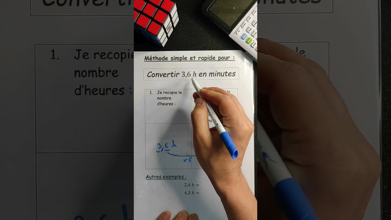 Astuce simple et rapide pour convertir les heures décimales  #maths