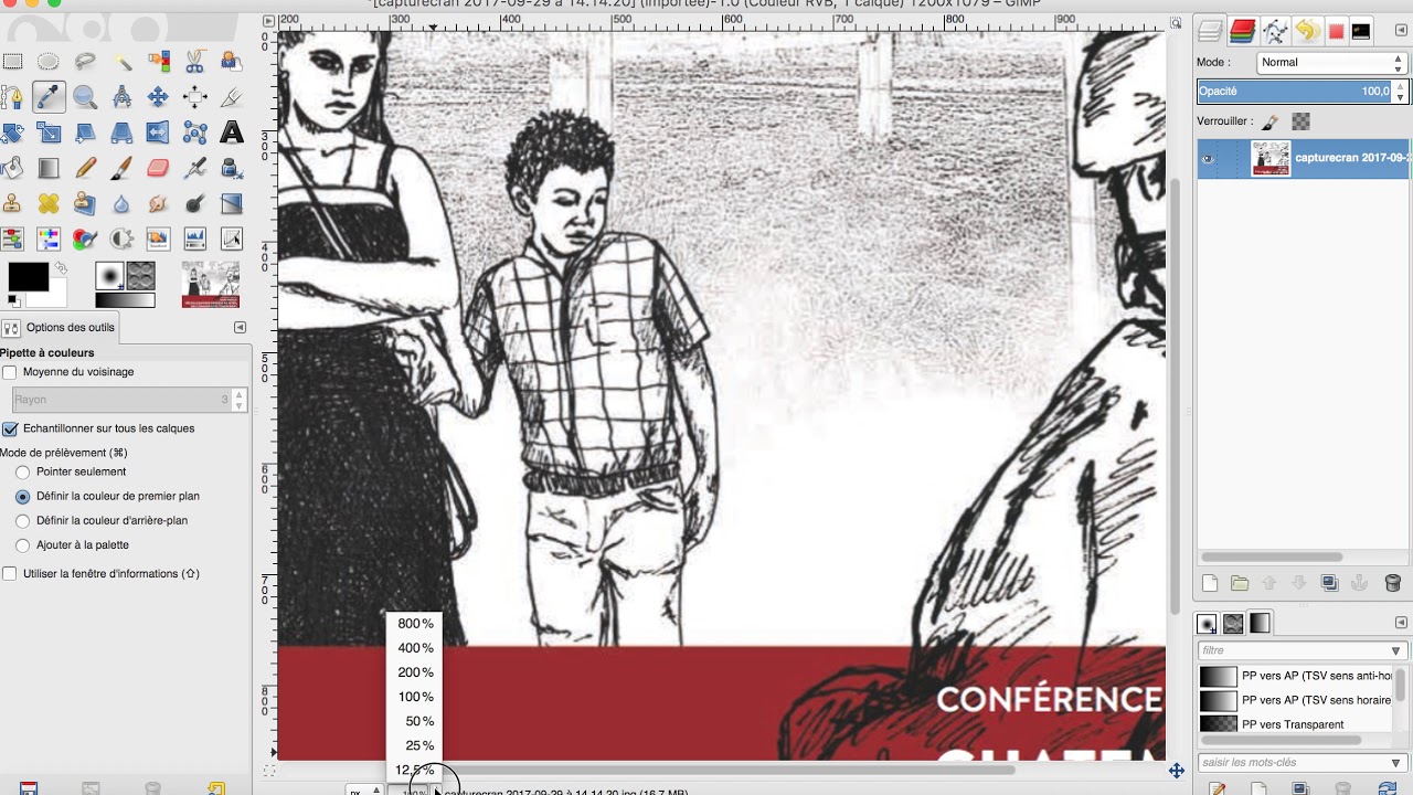 GIMP redimensionner cadrer améliorer et exporter une image pour le web