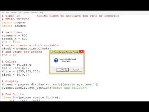 Video 10 using the pygame.clock.ticks function