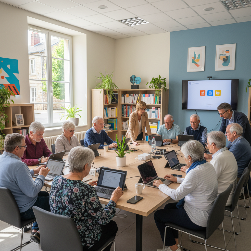 participez aux ateliers numériques innovants à beaumont-de-lomagne, spécialement conçus pour aider les seniors à maîtriser les nouvelles technologies en toute convivialité.